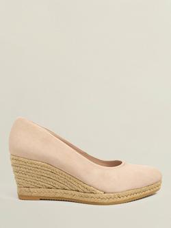 Hobbs Anna Suede Espadrille Sandals, Blush Pink, Blush Pink