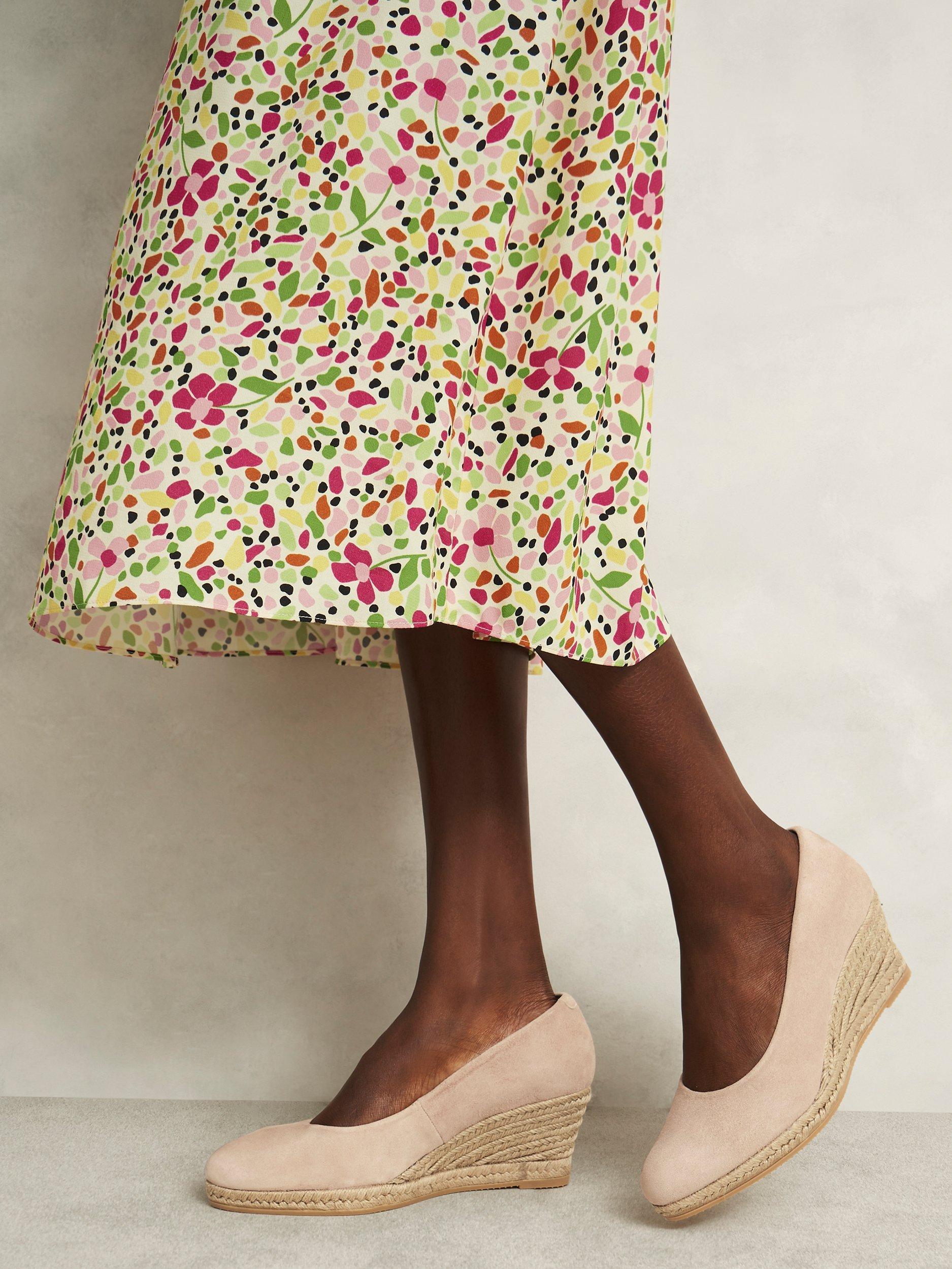 Product image 5 of 6, which shows Hobbs Anna Suede Espadrille Sandals, Blush Pink, 3