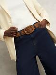 Hobbs Abbie Woven Suede Belt, Tan