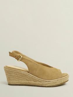 Hobbs Kali Suede Espadrille Sandals, Light Camel, Light Camel