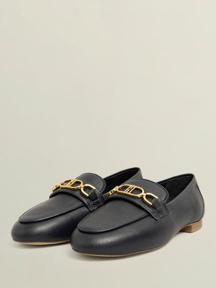 Hobbs Phoebe Leather Loafers - view 2, Hobbs Navy