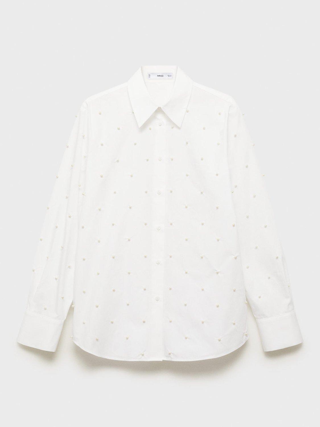 Product image 3 of 7, which shows Mango Pearl Shirt, White, 8