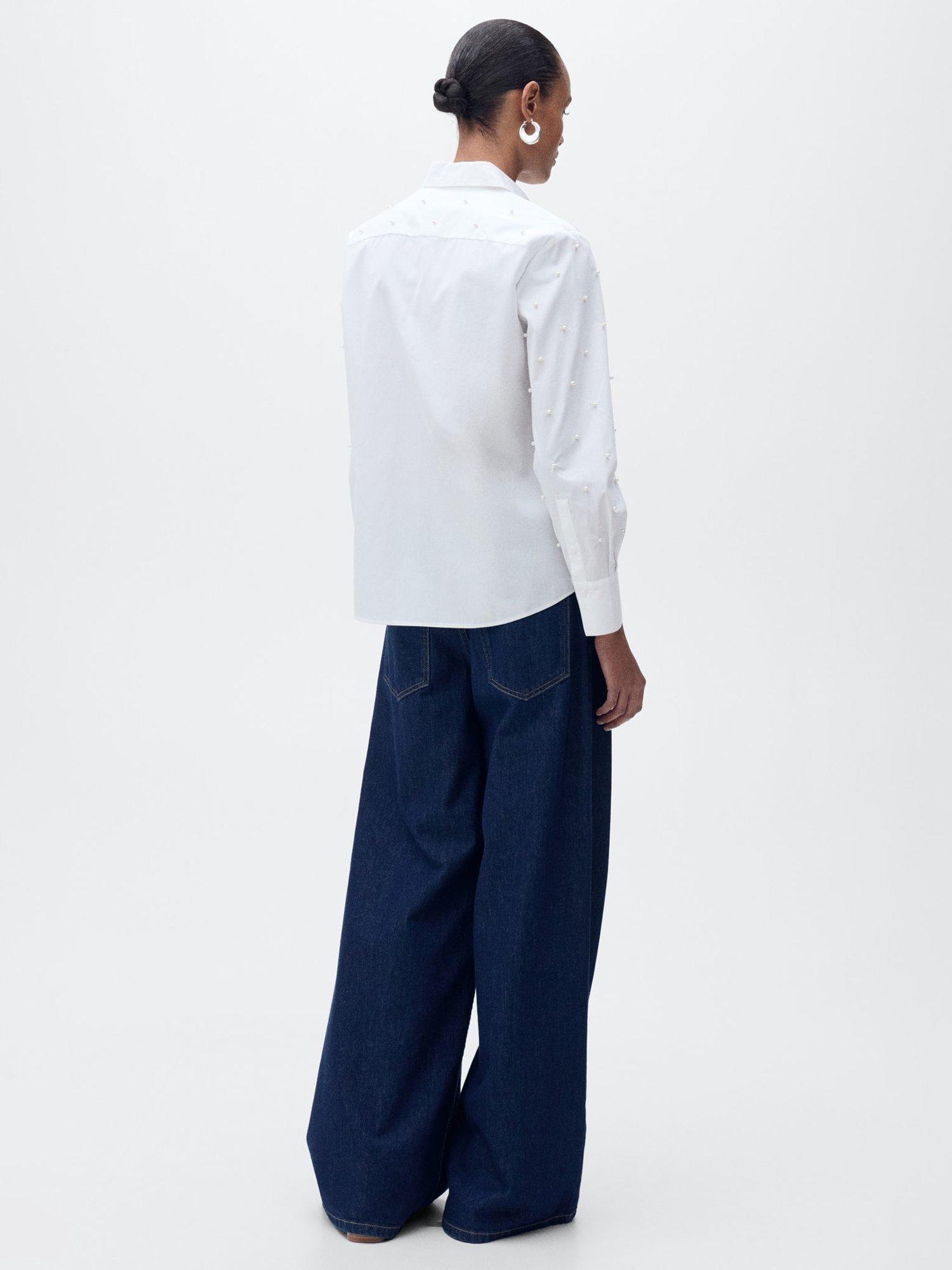 Product image 4 of 7, which shows Mango Pearl Shirt, White, 8