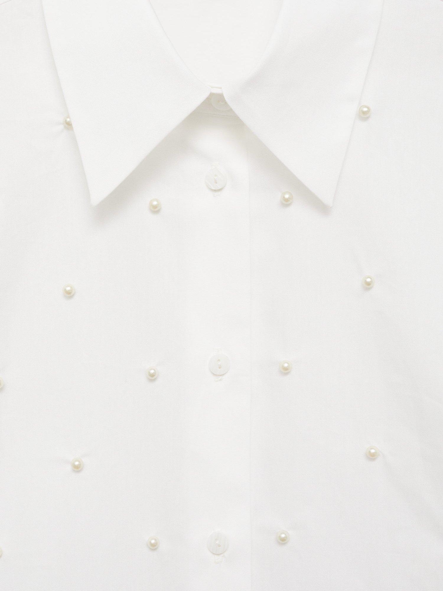 Product image 7 of 7, which shows Mango Pearl Shirt, White, 8
