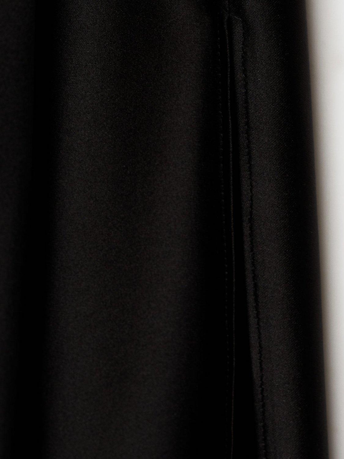 Product image 5 of 7, which shows Mango Goldi Satin Knot Tie Maxi Skirt, Black, S