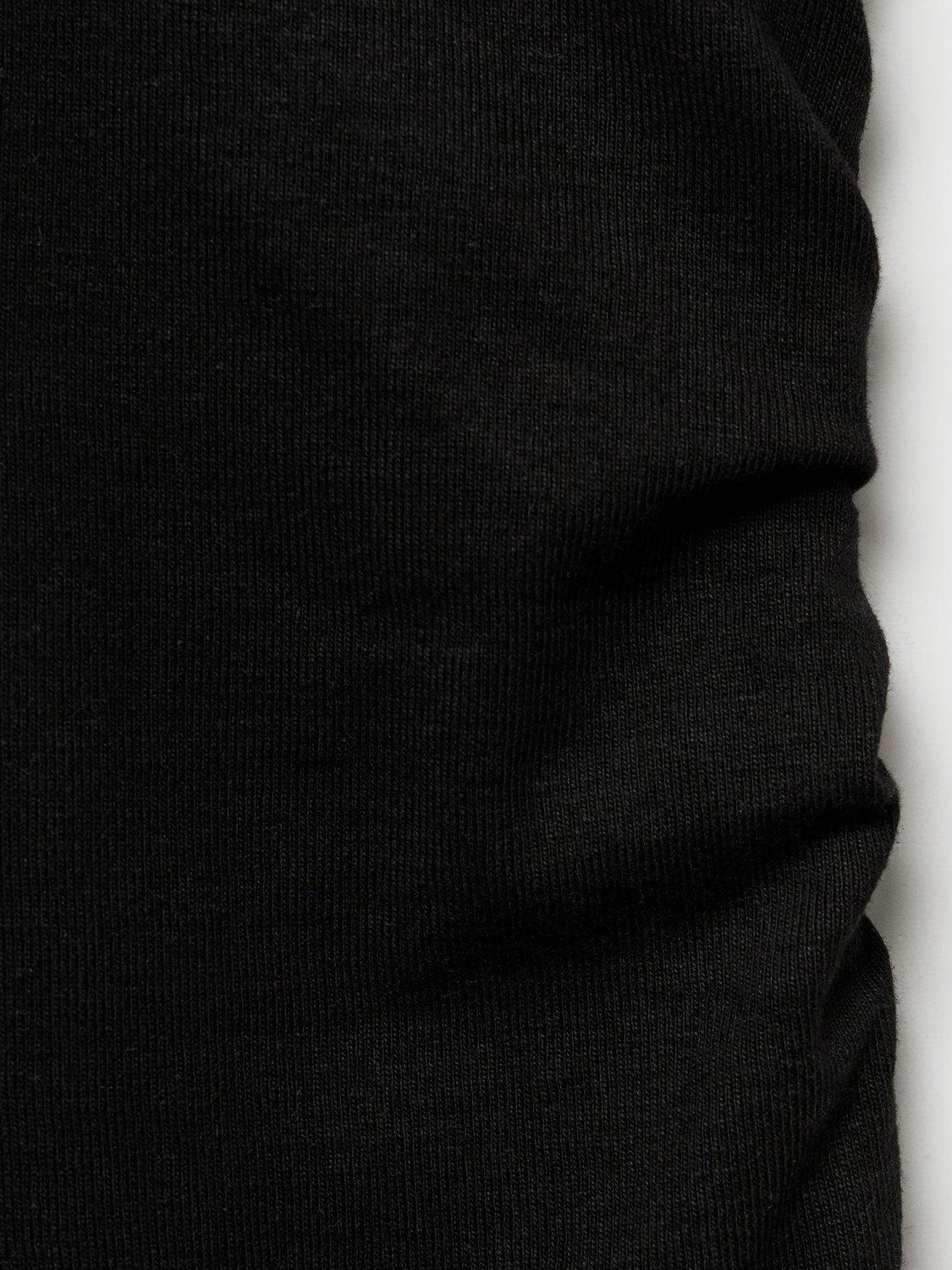 Product image 5 of 9, which shows Mango Carrot Cotton Stretchy Midi Dress, Black, 10