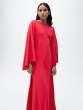 Mango Rosa Drape Maxi Dress, Bright Pink