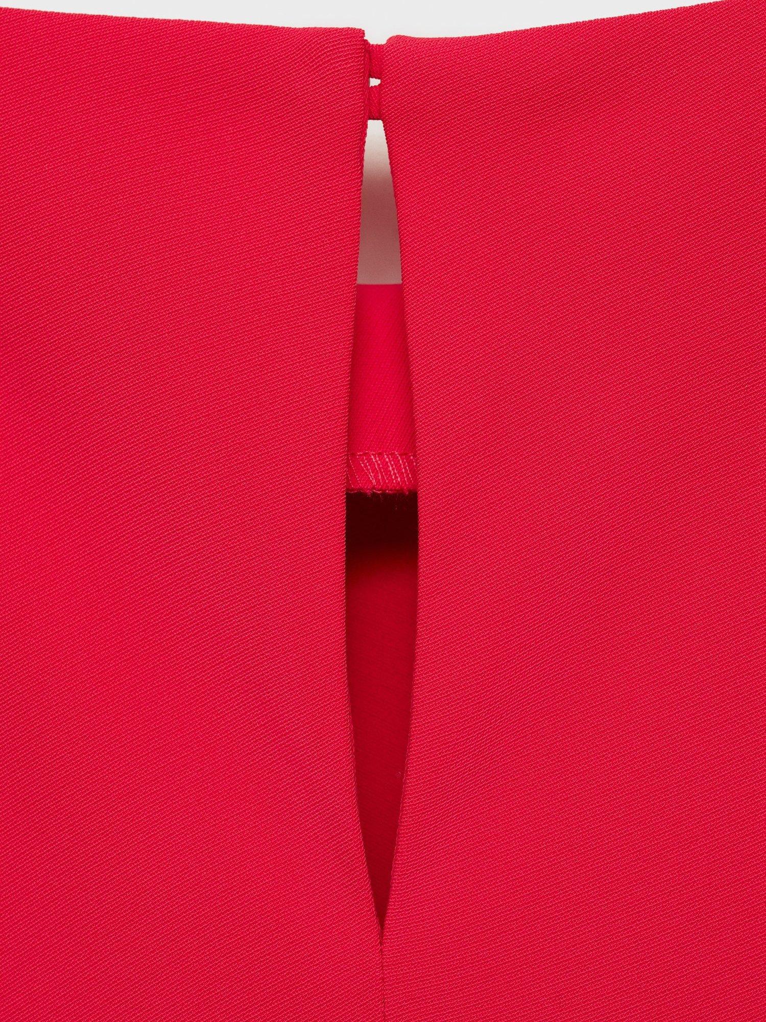 Product image 6 of 7, which shows Mango Rosa Drape Maxi Dress, Bright Pink, 8