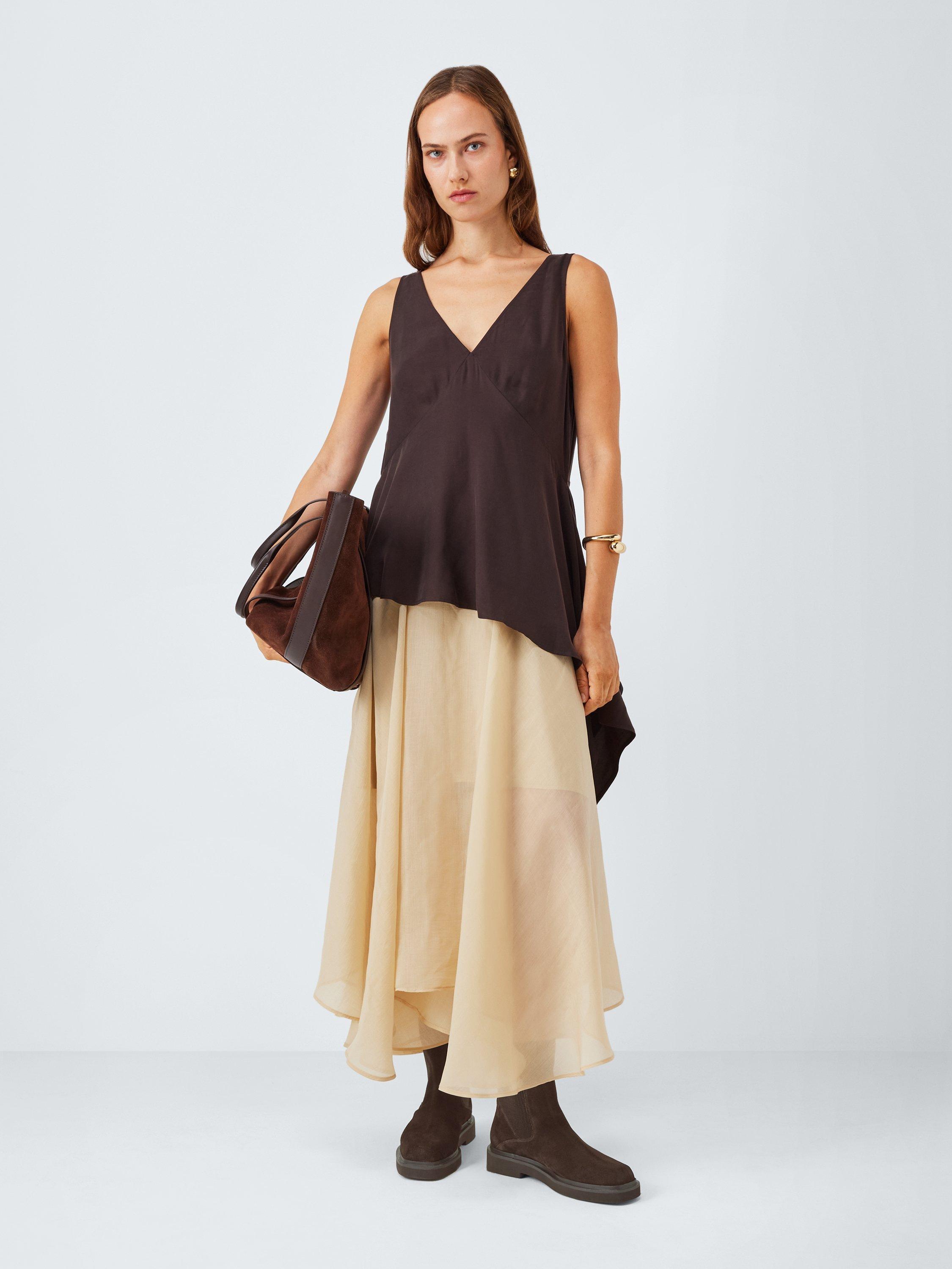 Product image 6 of 6, which shows John Lewis Pads Suede Chip Toe Moto Chelsea Boots, Brown, 3