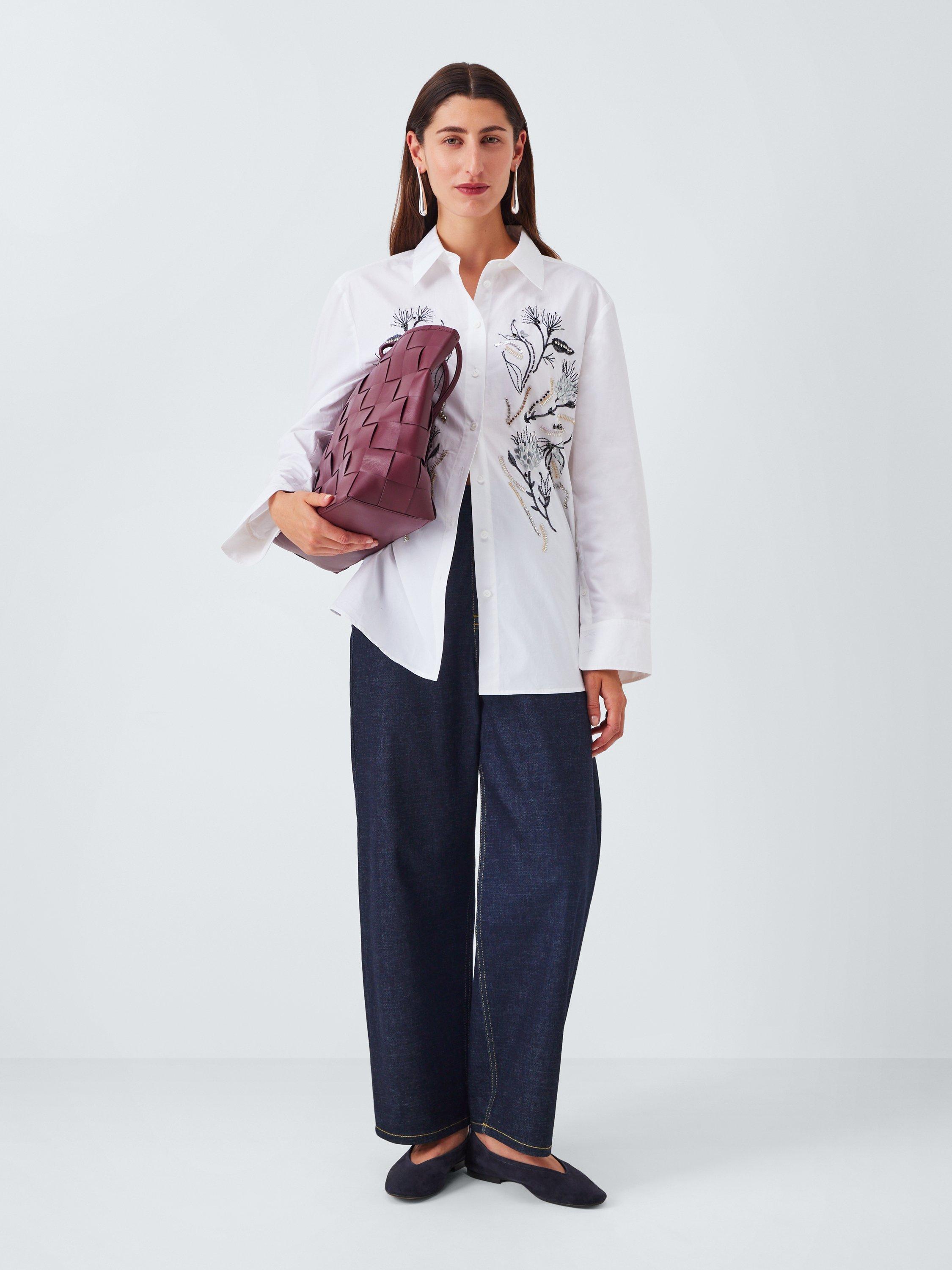 Product image 6 of 6, which shows John Lewis Helm Suede High Vamp Ballerina Pumps, Navy, 3