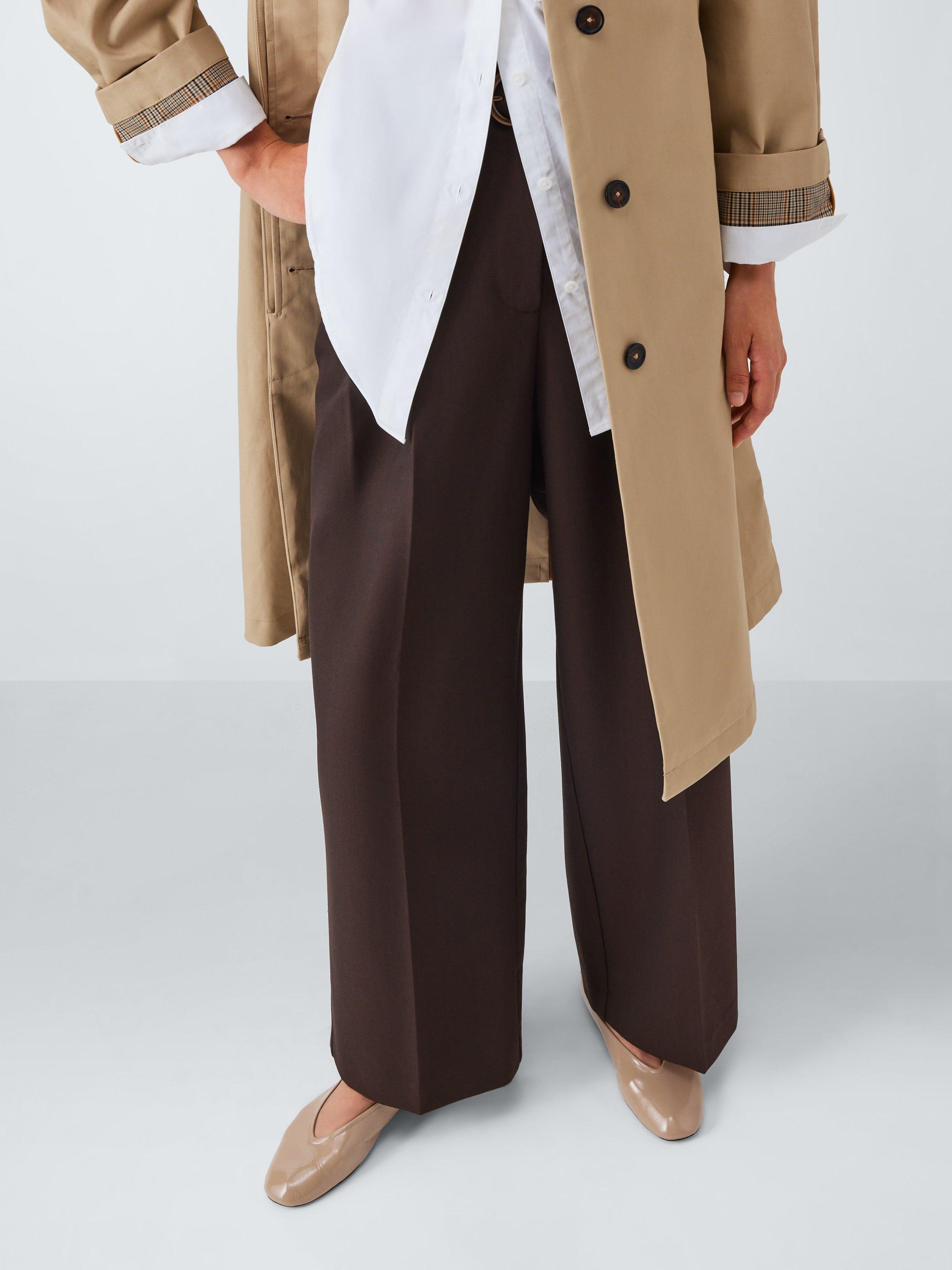 Product image 2 of 6, which shows John Lewis Helm Leather High Vamp Ballerina Pumps, Taupe, 3