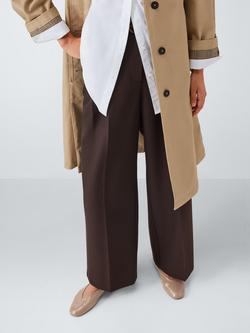 John Lewis Helm Leather High Vamp Ballerina Pumps - view 2, Taupe