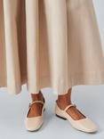 John Lewis Harrietta Mary Jane Leather Pumps, Beige