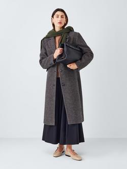 John Lewis Harrietta Wide Fit Mary Jane Leather Pumps, Beige - view 2, Beige