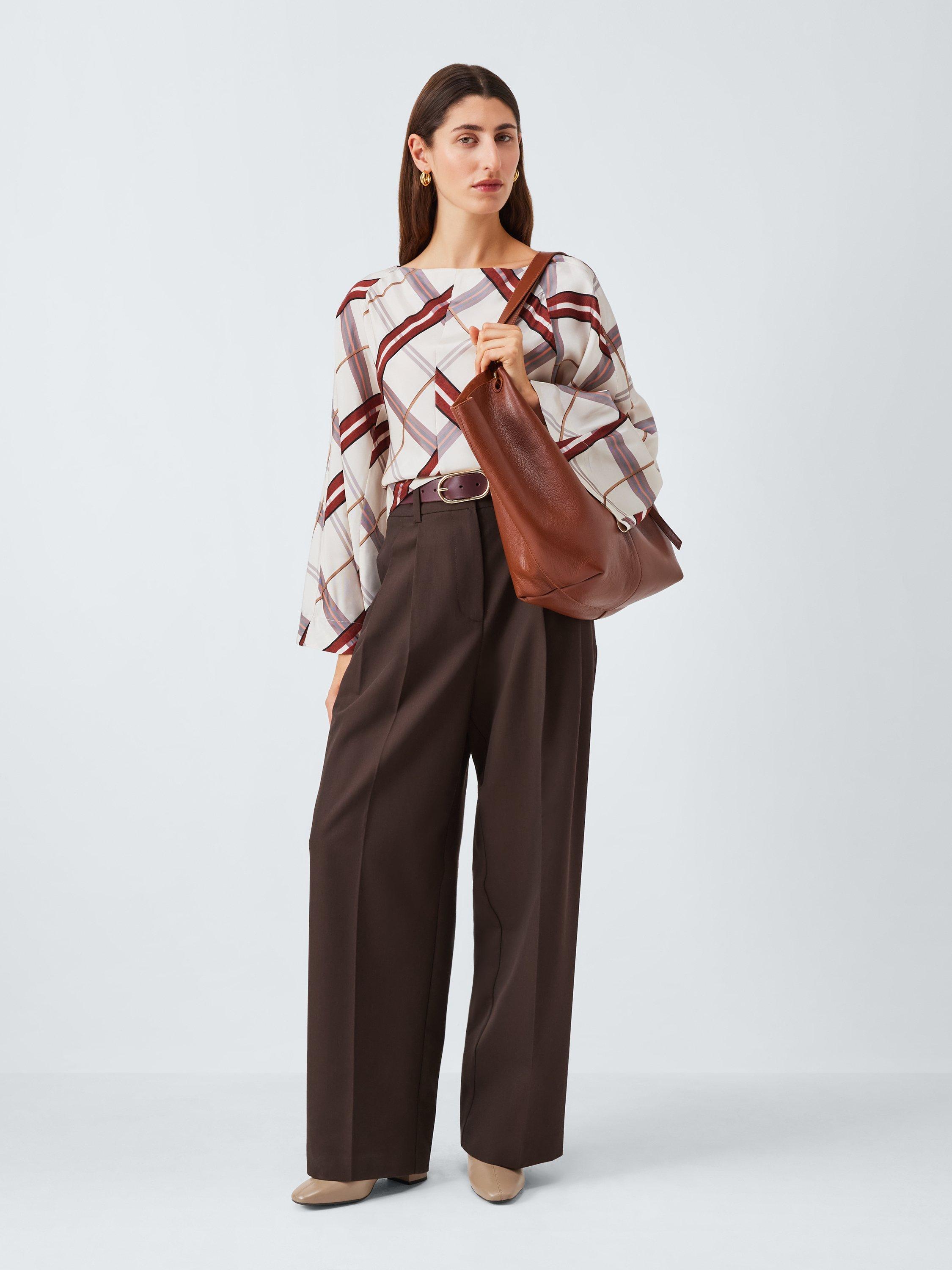 Product image 6 of 6, which shows John Lewis Olive Leather Block Heel Ankle Boots, Beige, 6