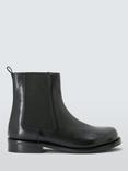 John Lewis Palmer Leather Round Toe Chelsea Boots, Black