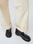 John Lewis Palmer Leather Round Toe Chelsea Boots, Black