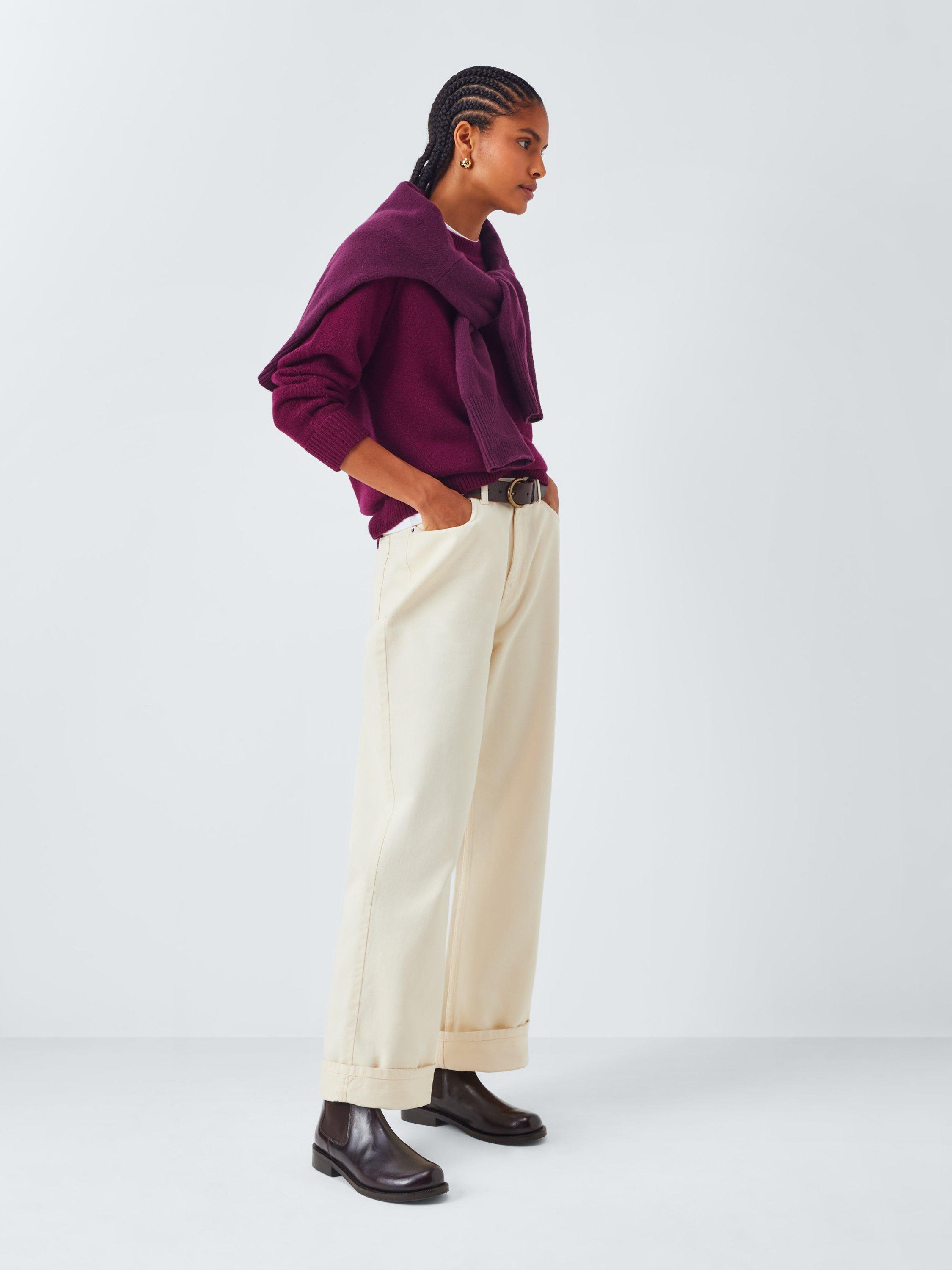 Product image 6 of 6, which shows John Lewis Palmer Leather Round Toe Chelsea Boots, Maroon, 3