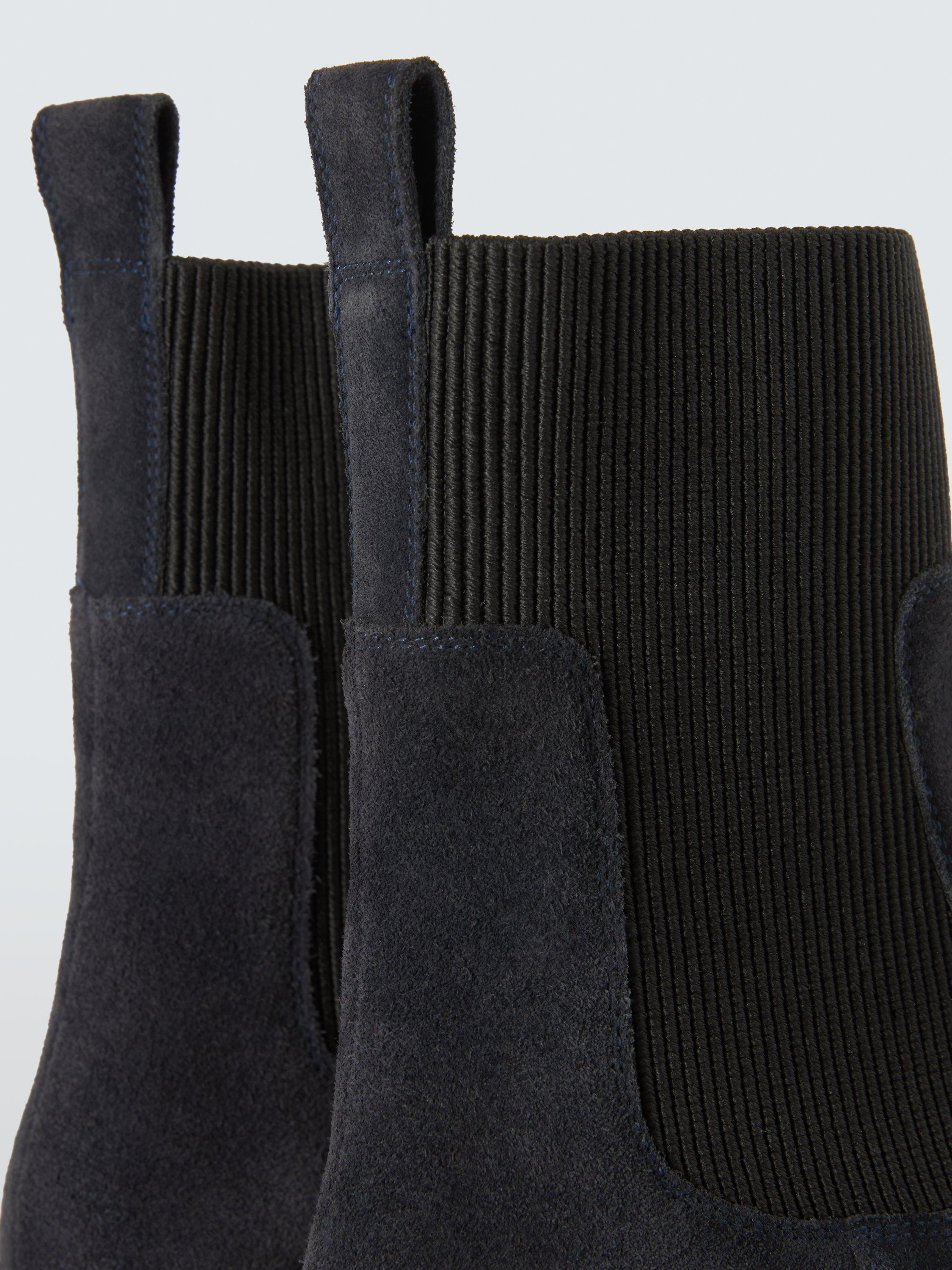 Product image 4 of 6, which shows John Lewis Purcie Suede Chelsea Boots, Navy, 3