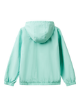 Benetton Kids' Hooded Rain Jacket, Teal Green