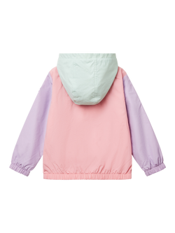 Benetton Kids' Colour Block Hooded Jacket, Multi - view 2, Multi