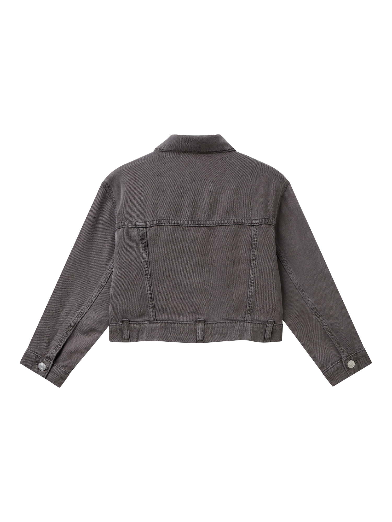 Product image 2 of 3, which shows Benetton Kids' Denim Jacket, Mat Grey, 6-7 years