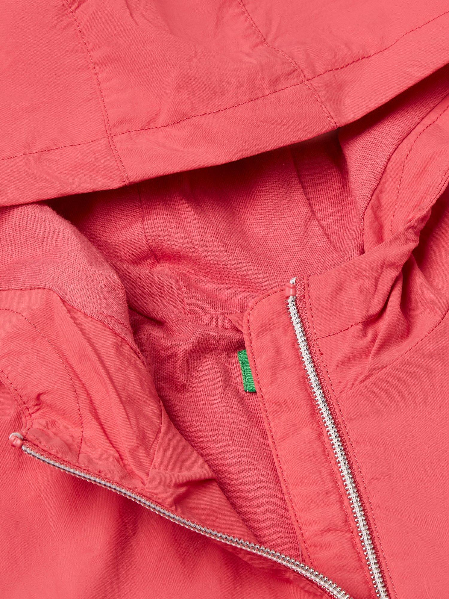 Product image 3 of 3, which shows Benetton Kids' Hooded Rain Jacket, Cyclamen, 6-7 years