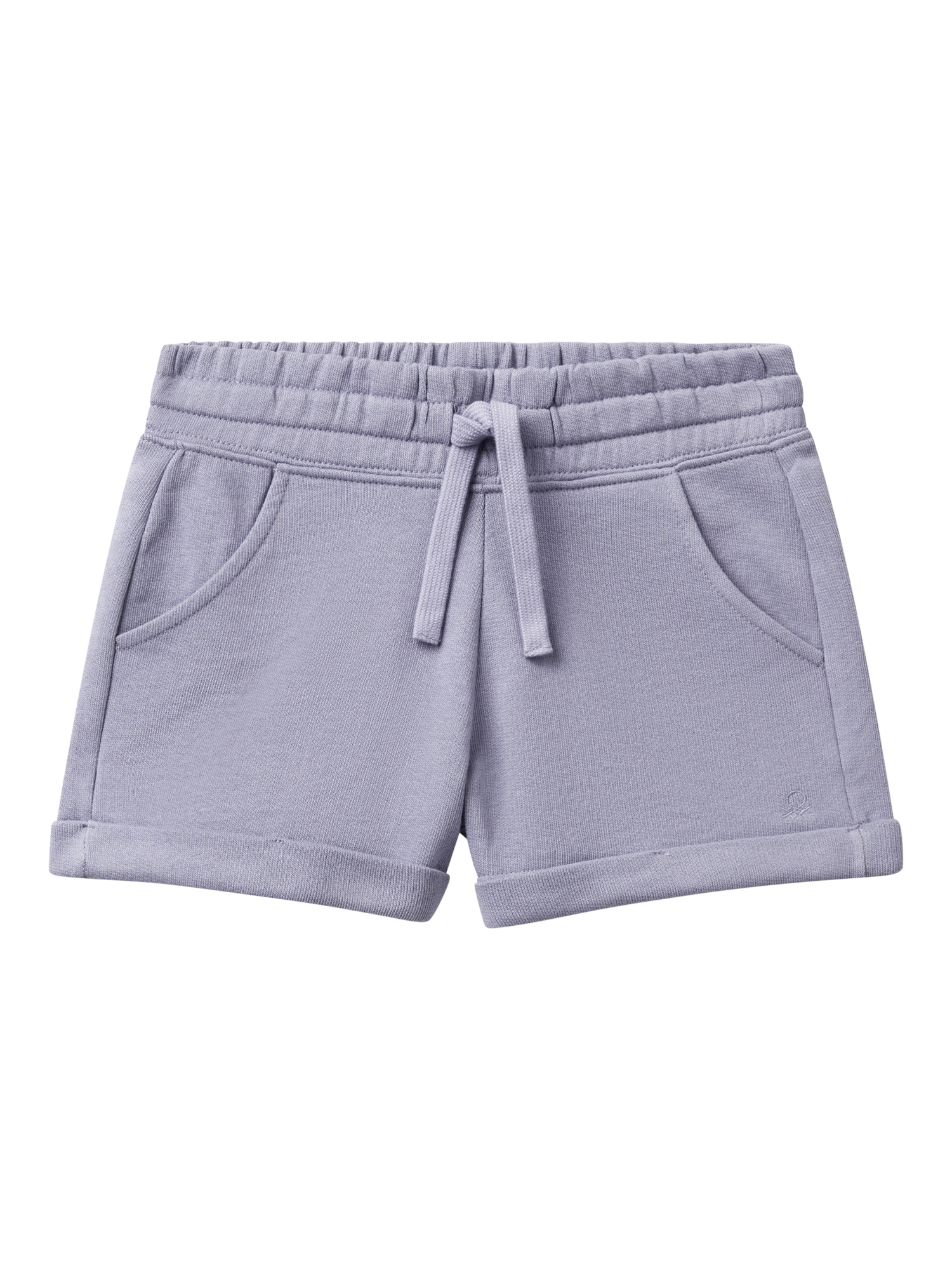 Product image 1 of 3, which shows Benetton Kids' Drawstring Fleece Shorts, Purple, 6-7 years