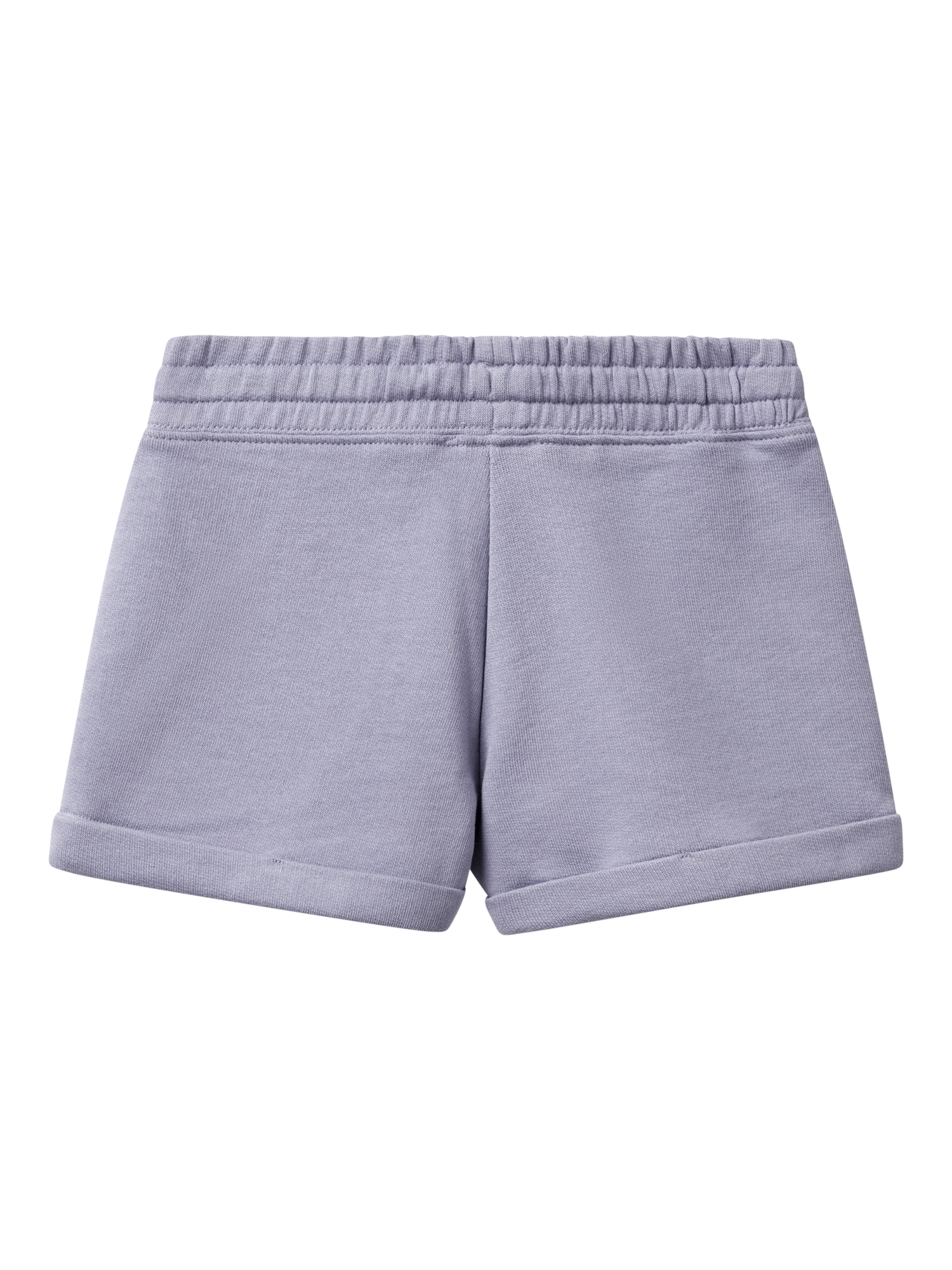 Product image 2 of 3, which shows Benetton Kids' Drawstring Fleece Shorts, Purple, 6-7 years