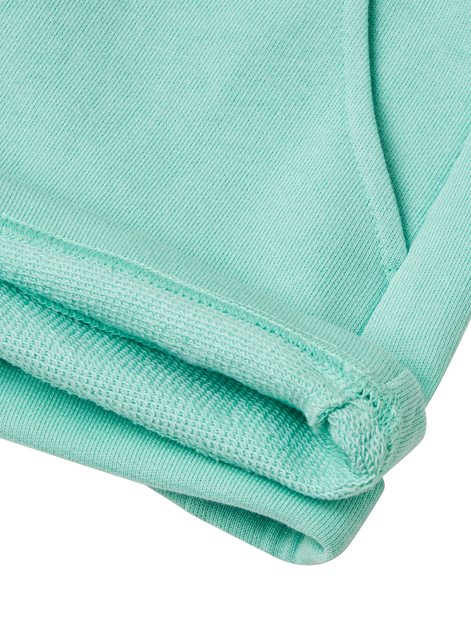 Product image 3 of 3, which shows Benetton Kids' Drawstring Fleece Shorts, Teal Green, 8-9 years
