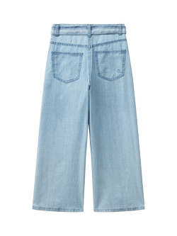 Benetton Kids' Wide Leg Jeans, Sky Blue - view 2, Sky Blue