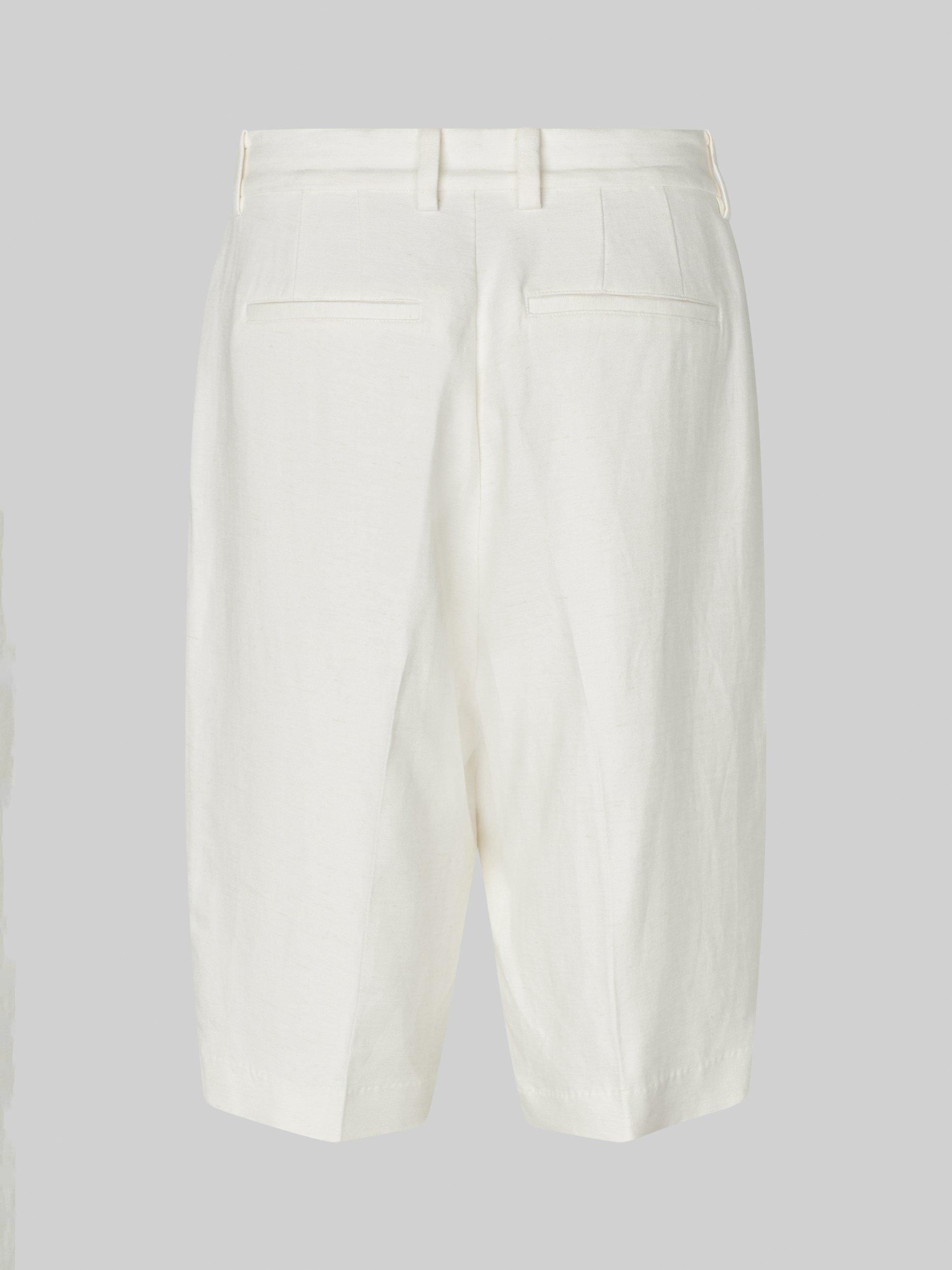 Product image 5 of 5, which shows Second Female Lino Linen Blend Shorts, White, 6|8