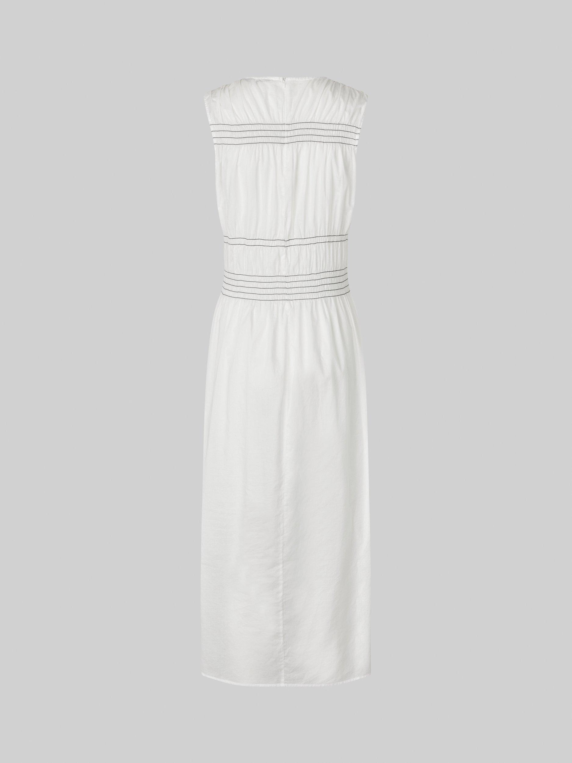 Product image 6 of 6, which shows Second Female Avida Sleeveless Cotton Midi Dress, White, XS