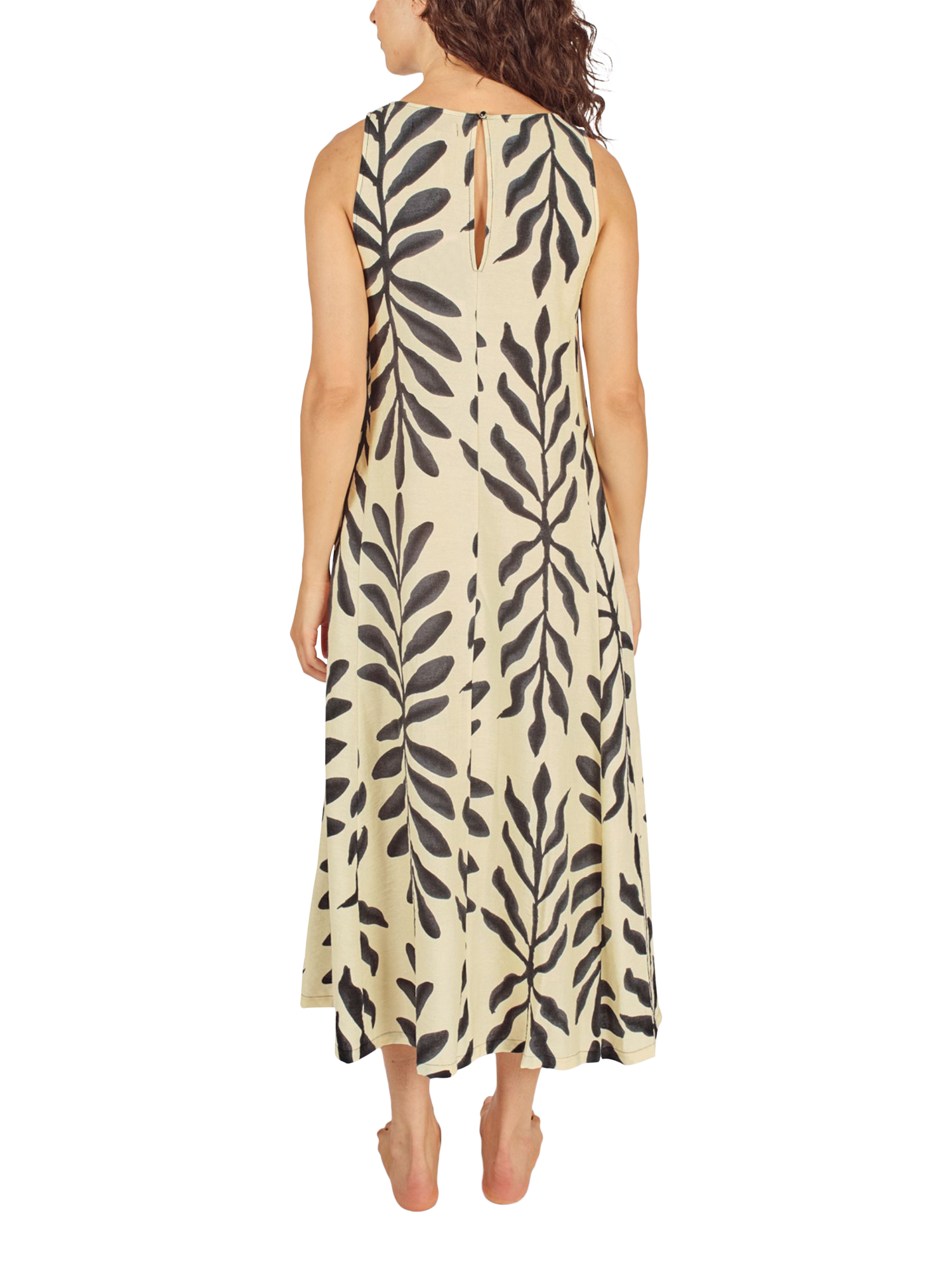 Product image 3 of 5, which shows Traffic People Dora Before Midnight Maxi Dress, Black/Cream, XS