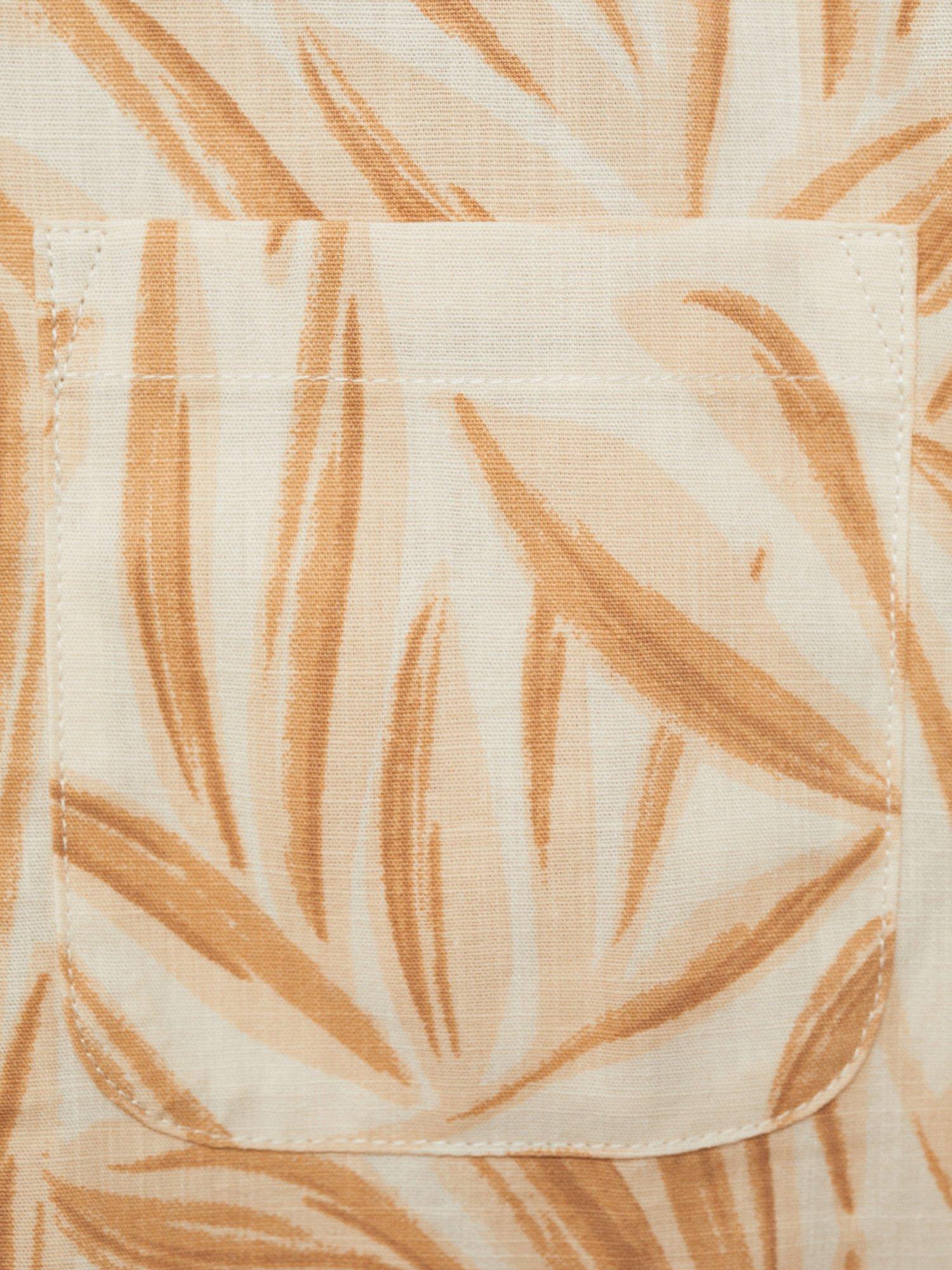 Product image 5 of 7, which shows Mango Kids' Kondo Tropical Print Shirt, Dark Yellow, 8 years