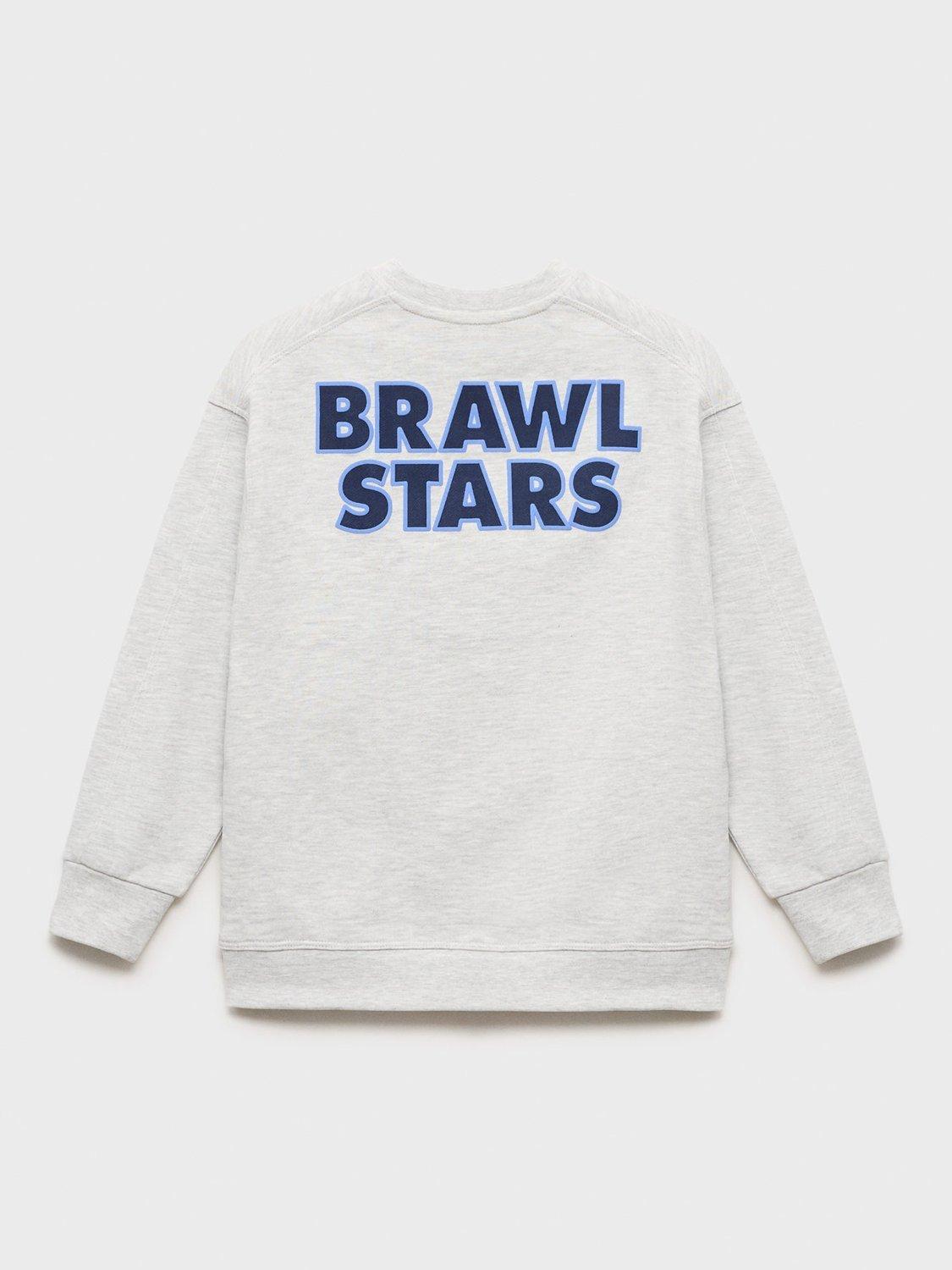 Product image 2 of 4, which shows Mango Kids' Brawl Stars Sweatshirt, Lt Pastel Grey, 11-12 years