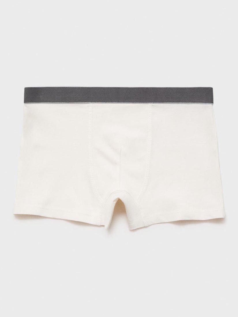 Product image 2 of 4, which shows Mango Kids' Football Boxer Shorts, Pack of 3, Medium Grey, 11-12 years