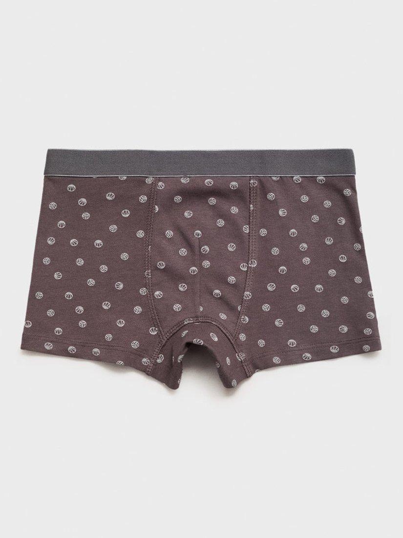 Product image 4 of 4, which shows Mango Kids' Football Boxer Shorts, Pack of 3, Medium Grey, 11-12 years