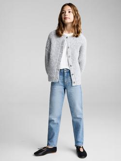 Mango Kids' Bright Mom Jeans, Open Blue - view 2, Open Blue