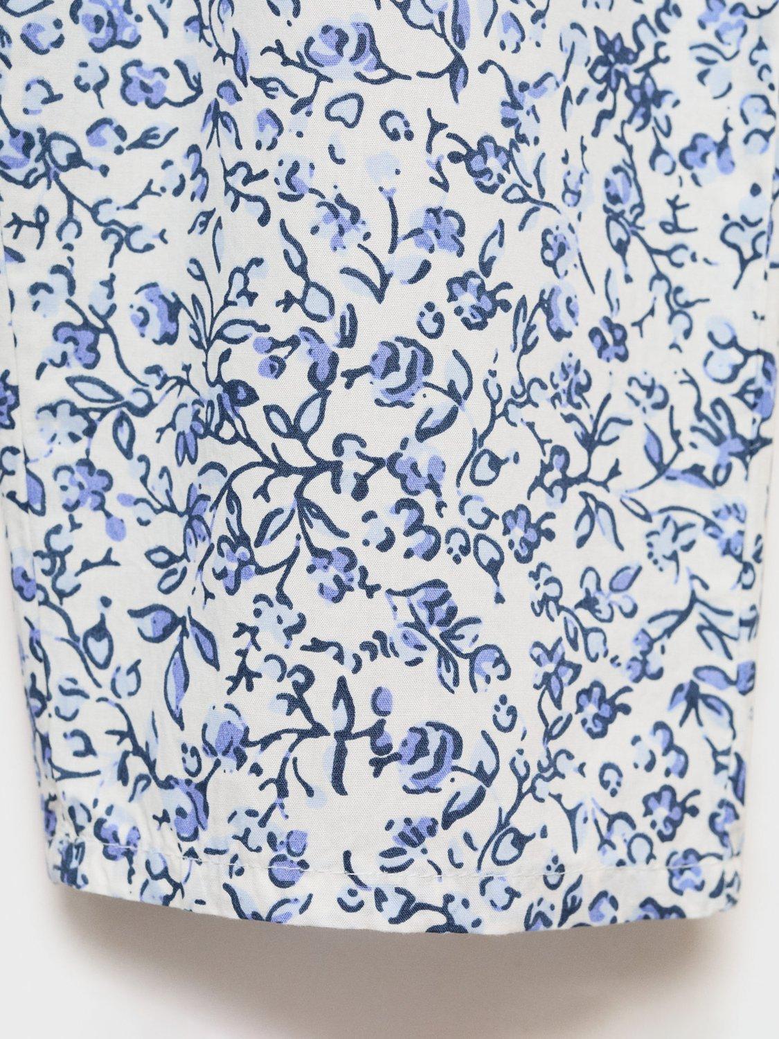 Product image 4 of 5, which shows Mango Kids' Gadeap Floral Trousers, White, 12-18 months