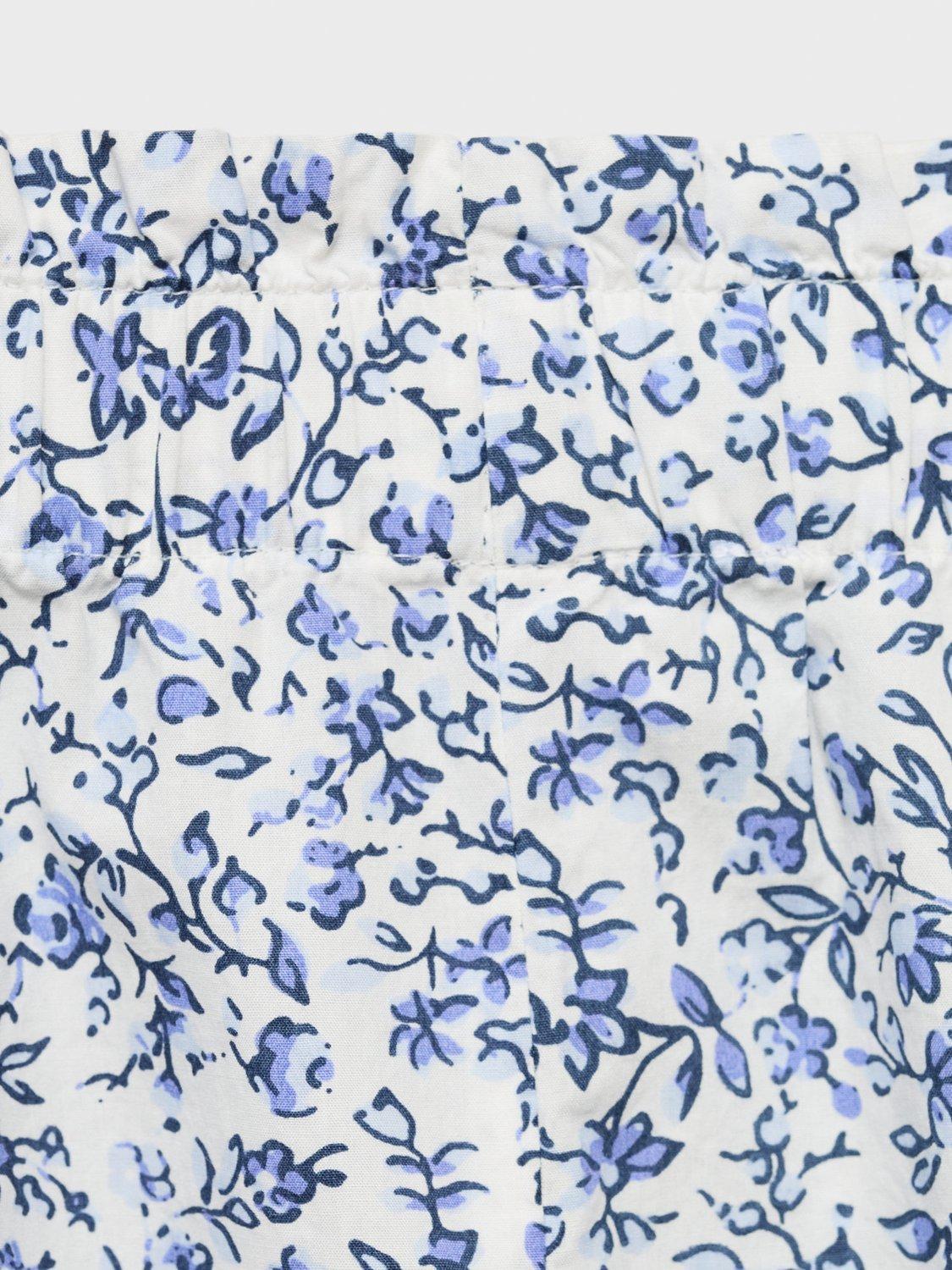 Product image 5 of 5, which shows Mango Kids' Gadeap Floral Trousers, White, 12-18 months