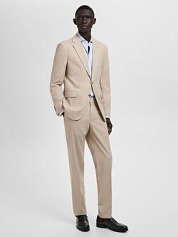 Mango Milan Slim Fit Blazer, Beige - view 2, Beige