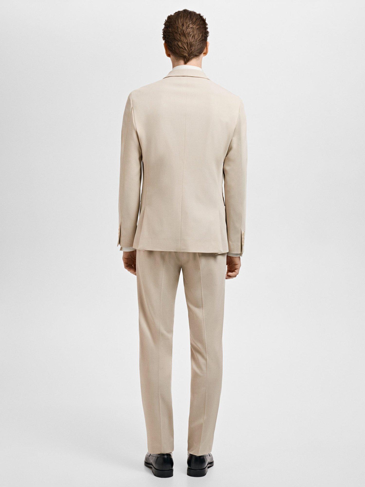 Product image 4 of 9, which shows Mango Paris Super Slim Fit Blazer, Beige, 34