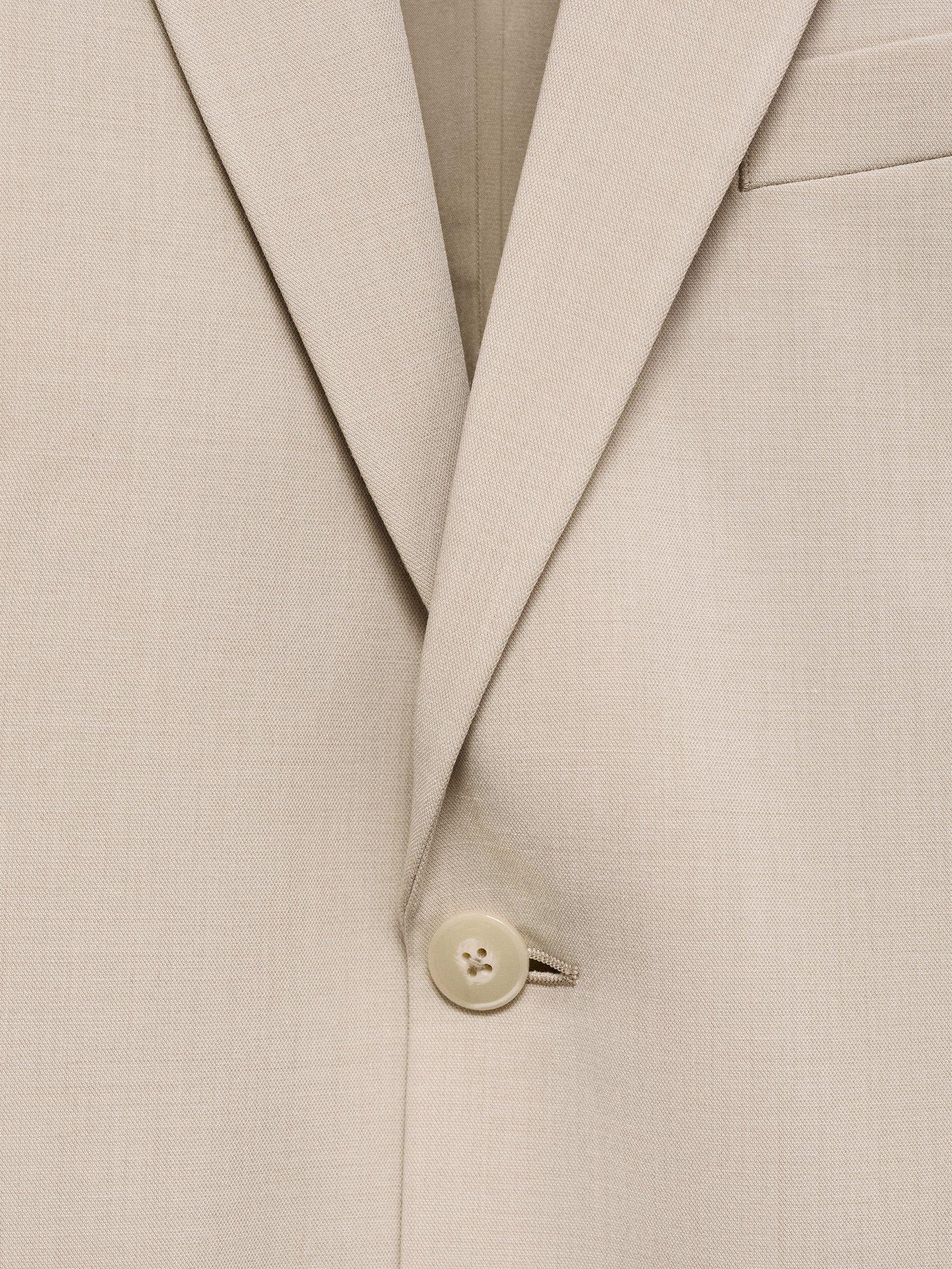 Product image 5 of 9, which shows Mango Paris Super Slim Fit Blazer, Beige, 34