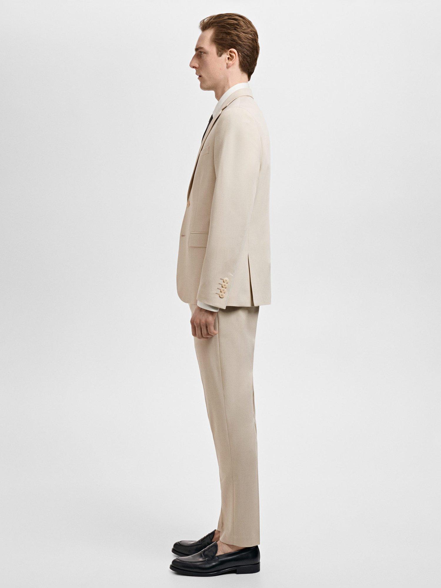 Product image 7 of 9, which shows Mango Paris Super Slim Fit Blazer, Beige, 34
