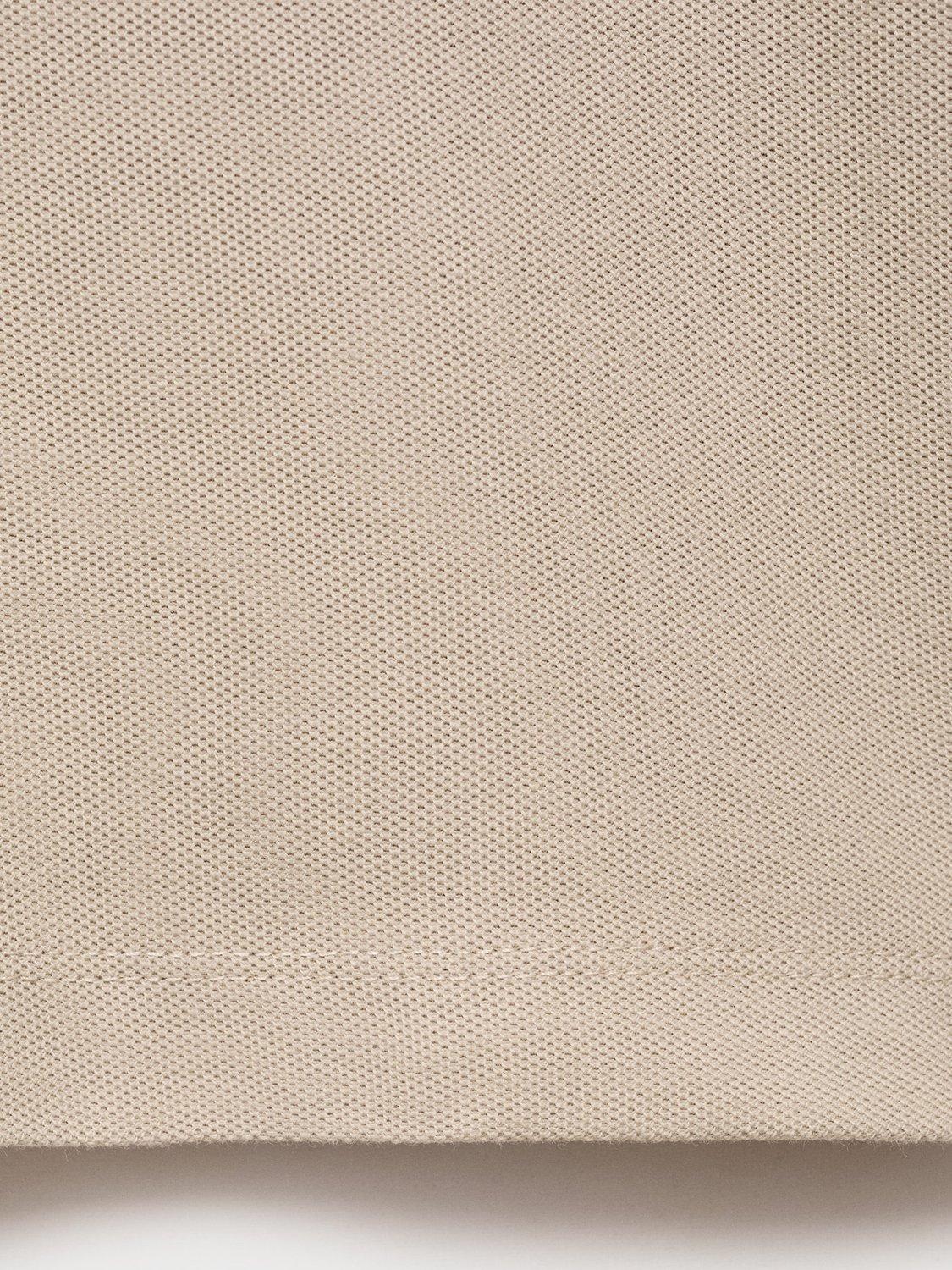 Product image 5 of 8, which shows Mango Rea Cotton Regular Fit Polo Shirt, Light Beige, L
