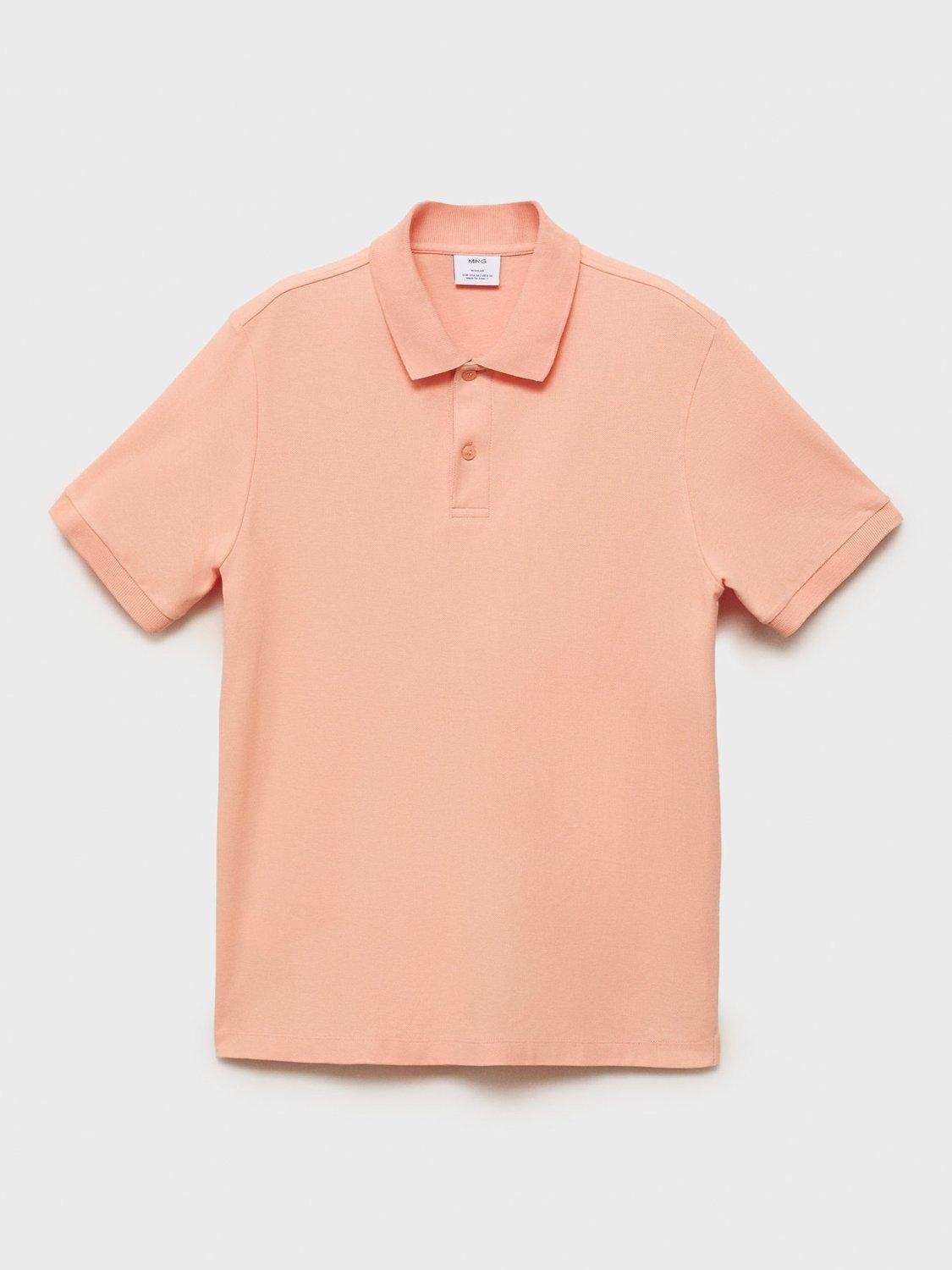 Product image 3 of 8, which shows Mango Rea Cotton Regular Fit Polo Shirt, Pastel Pink, XS