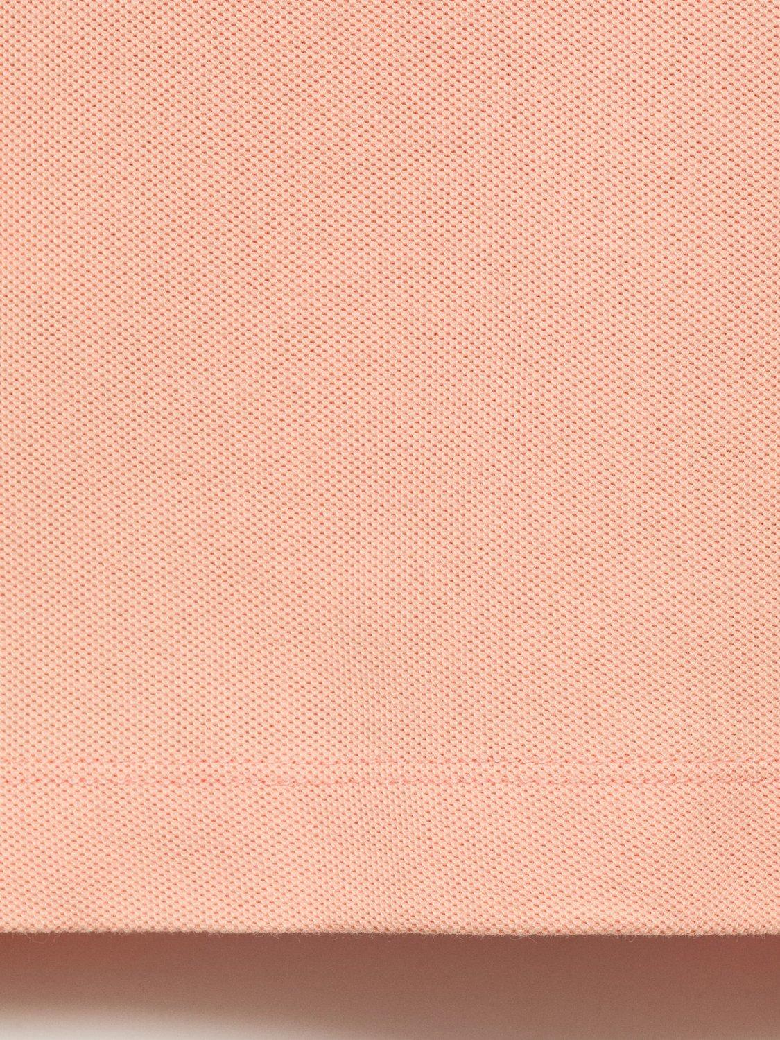 Product image 5 of 8, which shows Mango Rea Cotton Regular Fit Polo Shirt, Pastel Pink, XS