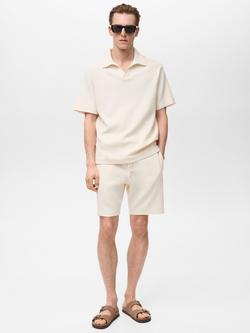 Mango Xavi Regular Fit Polo Shirt - view 2, Light Beige