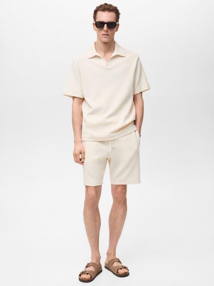 Mango Xavi Regular Fit Polo Shirt - view 2, Light Beige